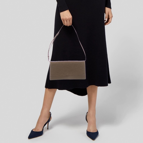 Louis Vuitton LV Tan Neutral Authentic Epi Shoulder Wallet Clutch Handbag Bag - Picture 2 of 5